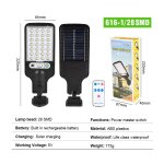Lampe solaire led etanche avec captteur de mouvement pir, 3 mod�les d'�clairage avec t�l�commande intelligente ...
