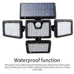 Lampe solaire led pliable a quatre t�tes, imperm�able, mouvement intelligent, luminaire d'ext�rieur, ...