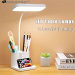 Lampe de table led usb avec rangement de stylo, protection des yeux, variateur progressif, lampe de bureau ... Lampe de table led usb avec rangement de stylo, protection des yeux, variateur progressif, lampe de bureau ...