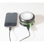 Lanterne de camping solaire a eclairage led pliable et batterie externe portable 800 mah - rouge