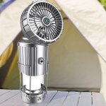Lanterne led solaire / usb rechargeable pour camping, lanterne avec ventilateur, haut - parleur compatible ...
