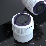 Lanterne solaire led rechargeable par usb, compatible bluetooth, audio, eclairage mobile pour tente de ...