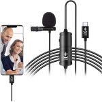Lbgwp60 - 236'' / 6m professionnel type - c microphone cravate a condensateur omnidirectionnel pour android ...