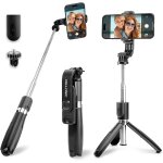 Lbgwp60 - perche a selfie 2 en 1 et trpied ¿ perche a selfie extensible de 1 m de long et trpied pliable ...