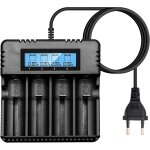 Lcd chargeur de piles, chargeur de batterie avec 4 lots de charge chargeur pour 3. 7v 26500 / 18650 / ...