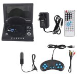 Lecteur dvd portable 7 pouces, écran pivotant, tv rechargeable, chargeur de voiture, manette de jeu 100 ... Lecteur dvd portable 7 pouces, écran pivotant, tv rechargeable, chargeur de voiture, manette de jeu 100 ...