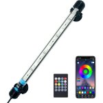Led aquarium lumire submersible, lampe aquarium de poisson avec tlcommande et contrle de app, bricolage ...