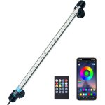 Led aquarium lumire submersible, lampe aquarium de poisson avec tlcommande et contrle de app, bricolage ...