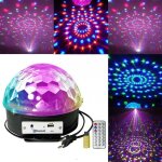 Led bluetooth cristal grande boule magique lumi�re de sc�ne activ�e par la voix