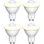 Led intelligent ampoule de lumire de mouvement, gu10 pir ampoule de capteur de lumire 5w, blanc chaud ...