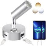 Led lampe de lecture 12v rv tactile gradation 3 modes de temp�rature de couleur avec fonction de charge ...