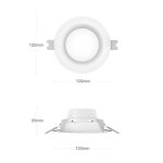 Plein fonctionnement led smart downlight plafond rond spot encastr� pour chambre a coucher blanc
