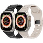 Letnerny - lot de 2 bracelets en silicone pour apple watch 41 mm, 45 mm, 40 mm, 44 mm, 49 mm, 42 mm, ...