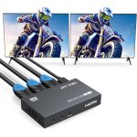 Letnerny - 4k60hz hdmi splitter 1 in 2 out simultan distributeur hdmi 2 moniteurs mirror 1x2 edid hdcp ...