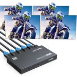 Letnerny - 4k60hz hdmi splitter 1 in 4 out simultan distributeur hdmi 4 moniteurs mirror 1x4 edid hdcp ...