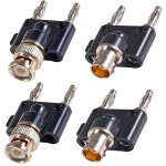 Letnerny - bnc male vers double fiche banane male et bnc femelle vers double fiche banane male, adaptateur ...