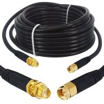 Letnerny - câble d'antenne wifi 15 m rg58 / u sma mâle vers sma femelle, faible perte 50 ohms, extension ... Letnerny - câble d'antenne wifi 15 m rg58 / u sma mâle vers sma femelle, faible perte 50 ohms, extension ...