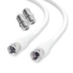 Letnerny - câble coaxial rg6 pour antenne tv - 1, 2 m - f mâle vers f mâle - kit d'extension pour décodeur, ... Letnerny - câble coaxial rg6 pour antenne tv - 1, 2 m - f mâle vers f mâle - kit d'extension pour décodeur, ...