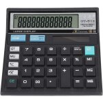 Letnerny - calculatrice de poche 12 chiffres standard pour bureau et argent noir