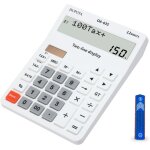 Letnerny - calculatrice portable grand ecran gros boutons avec ecran lcd a 12 chiffres 2 lignes, double ...
