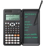 Letnerny - calculatrice scientifique avec tableau blanc / ecran effaable pour ecrire et crayon - calculatrice ...
