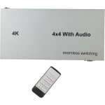 Letnerny - commutateur hdmi 4 entres 4 sorties 4k hd rpartiteur de commutation hdmi avec interface ...