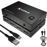 Letnerny - commutateur hdmi 5 ports, 4k @ 60 hz hdmi 2. 0 avec tlcommande, compatible hdr, hdcp2. 2, ...