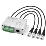 Letnerny - emetteur - rcepteur vido passif hd 4 - ch bnc vers ethernet rj45 cat5 utp avec cble bnc ...