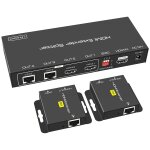 Letnerny - hdmi splitter extender 1 entre 2 sorties 50m sur cat5e 6 ethernet transmetteur rcepteur ...