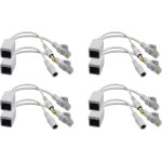 Letnerny - kit d'injecteur poe passif et répartiteur poe avec ethernet rj45 et alimentation via dc 5, ... Letnerny - kit d'injecteur poe passif et répartiteur poe avec ethernet rj45 et alimentation via dc 5, ...