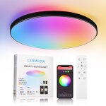 Letnerny - plafonnier led(connect bluetooth)24w luminaire plafonniers dimmable avec tlcommande et ...