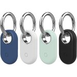 Letnerny - smarttag2 lot de 4 coques en silicone avec porte - cls argent, idales pour cls, animaux ...