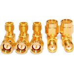 Letnerny - tojoin lot de 5 adaptateurs coaxiaux rf a angle droit 90 degrs sma mle vers sma femelle ...