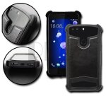 Lg optimus black p970 coque arrire faon cuir noir contours en silicone gel anti - chocs by ph26