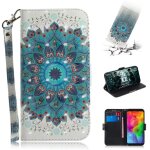 Lg q8 coque, saturcase beau 3d motif pu cuir magntique flip portefeuille support porte - carte protecteur ...