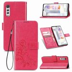 Lg velvet coque, saturcase lucky clover pu cuir magntique flip portefeuille support porte - carte protecteur ...
