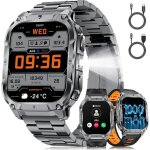 Lige montre connect�e homme 2. 0  hd, 3 bracelets, bluetooth, cardio, sommeil, 100 + sports, led, ip68. ...