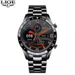 Lige - montre connectée de luxe pour homme, bracelet en acier, ecran tactile, cercle complet, appel bluetooth, ... Lige - montre connectée de luxe pour homme, bracelet en acier, ecran tactile, cercle complet, appel bluetooth, ...