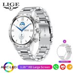 Lige - montre connecte de sport pour femme, avec ecran amoled de 1. 28 pouces, appels sans fil, allergie, ...