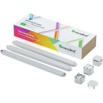 Lines 90 degrs squared pack d'extension, 3 barres lumineuses led rgbw connectes - appliques murales ...
