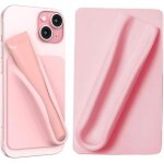 Lip gloss phone casecoque adhsive en silicone pour tlphone portable, compatible avec iphone, samsung ...