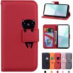 Ljhid - coque sony xperia 10 vi pu etui en cuir etui portefeuille � fentes pour cartes google 8a magn�tique ...