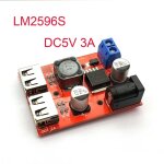 Lm2596 lm2596s double usb dc - dc 9v 12v 24v 36v a 5v 3a abaisseur convertisseur carte chargeur de voiture ...