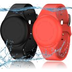 Loc - lot de 2 etuis etanches pour bracelets air tag compatibles avec apple air tag finders en silicone ...