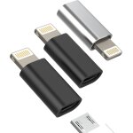 Loranka - lot de 3 adaptateurs de charge lightning - micro usb vers m�le apple - certifi� mfi - pour ...