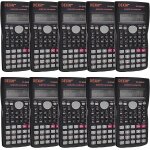 Lot de 10 calculatrices scientifiques d'ingnierie, 2 lignes, grande fonction d'affichage, calculatrice ...