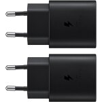 (lot de 2) 25w chargeur usb c pour samsung galaxy s24 s23 s22 s21 s20 plus / fe / ultra, z fold 4 / 5 ...