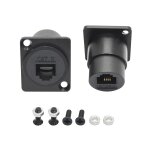 Lot de 2 adaptateurs de panneau de type d cat3 femelle vers femelle - coupleur rj11 - adaptateur de t�l�phone ...