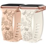 Lot - 2 bracelet pour apple watch 38mm - 40mm - 41mm series 9 8 se 7 6 5 4 3 2 1 / serie 10 / 11 (42mm) ...