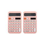 Lot de 2 calculatrices de bureau basiques  12 chiffres, cran lcd pour le bureau